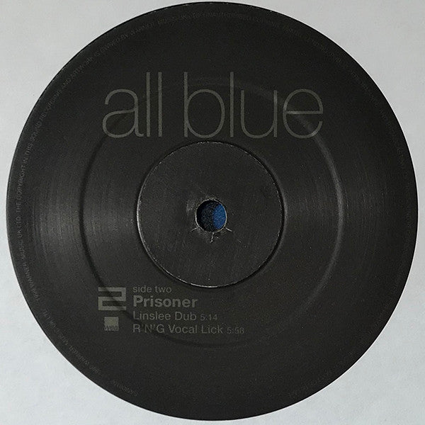All Blue - Prisoner Remixes (12", Promo) Vinyl Record label 2