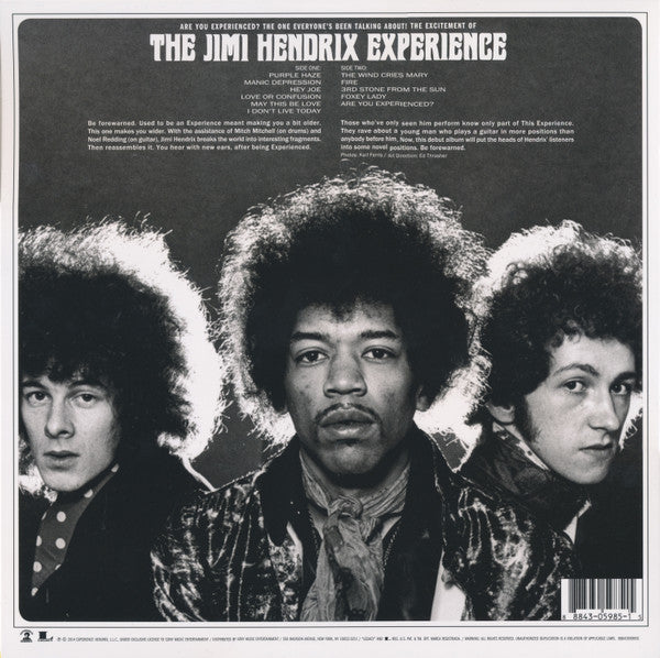 The Jimi Hendrix Experience – Are You Experienced (Remastered 180g Vinyl LP) rear
