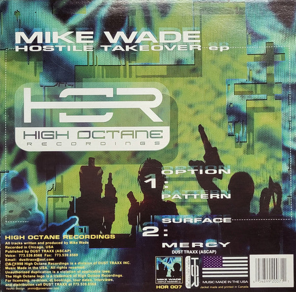 Mike Wade - Hostile Takeover (12") Vinyl Record rear