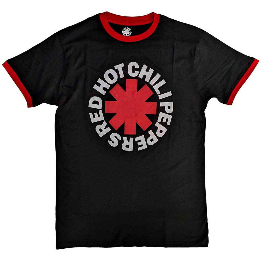 Red Hot Chili Peppers - Classic Asterisk Ringer T-Shirt (Black)