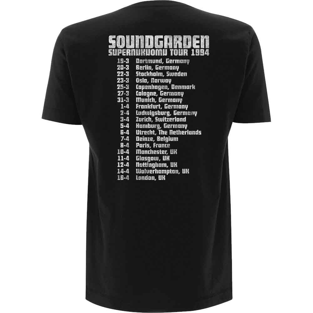 Soundgarden - Superunknown Tour '94 T-Shirt (Black with Back Print) rear