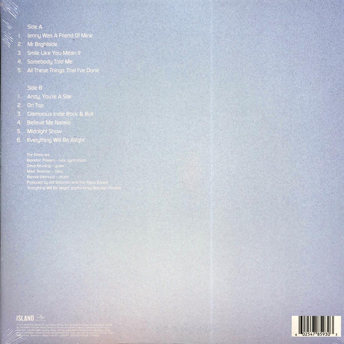 The Killers - Hot Fuss (Island/Universal) (incl. mp3) (180g) Vinyl Record