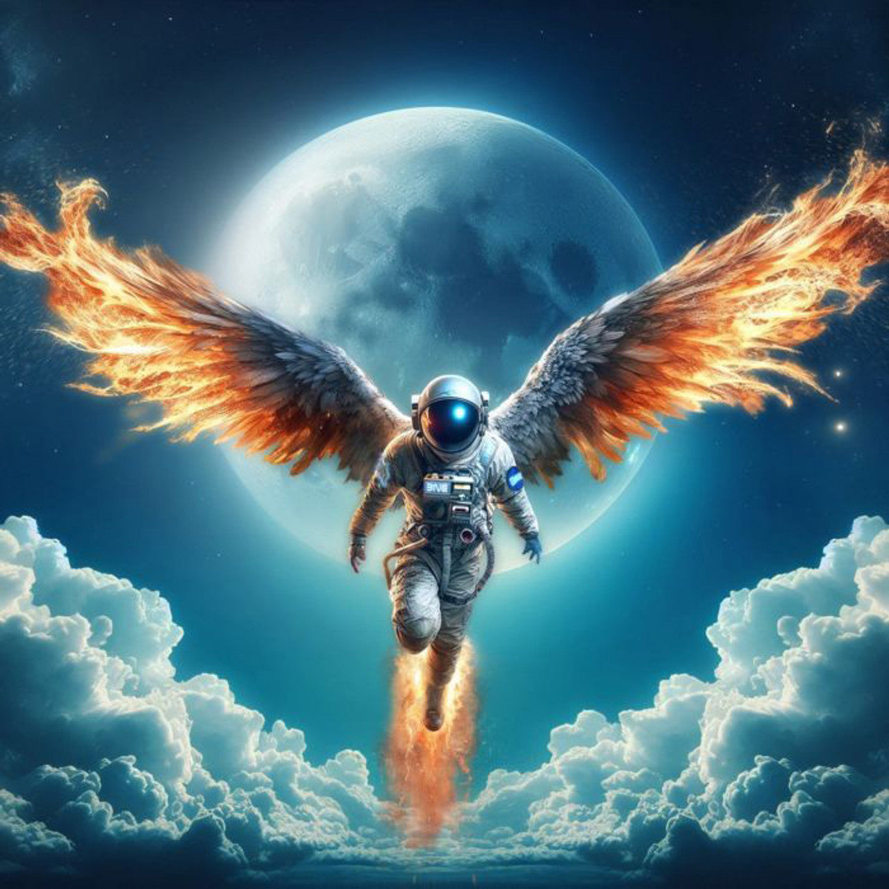 Bliss n Eso – The Moon (The Light Side) (Limited Blue & White Marbled Vinyl LP) cover