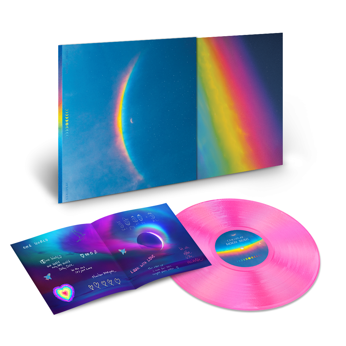 Coldplay - Moon Music (LP Translucent Pink Vinyl Record) foldout