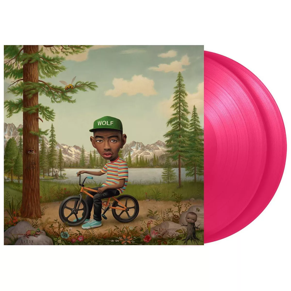 Tyler, The Creator - Wolf (2LP) (Hot Pink Vinyl Record, printed inner sleeves, 12x12 insert, life size head sticker, gatefold) vinyl