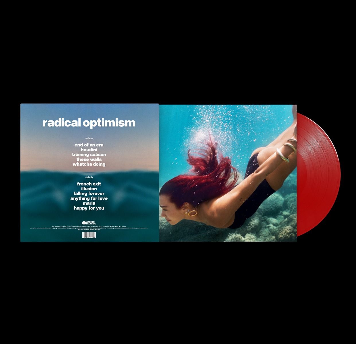 Dua Lipa – Radical Optimism (LP Indie Exclusive Recycled Red Vinyl) rear
