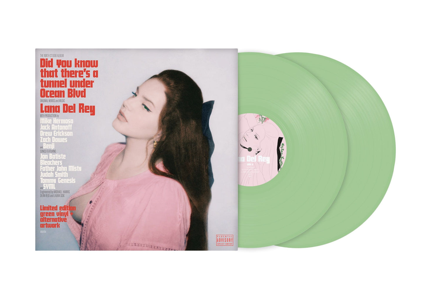 Lana Del Rey - Did You Know That There's A Tunnel Under Ocean Blvd (Alt. Cover, Indie Exclusive, Ltd. Green Vinyl Record, 2LP) vinyl