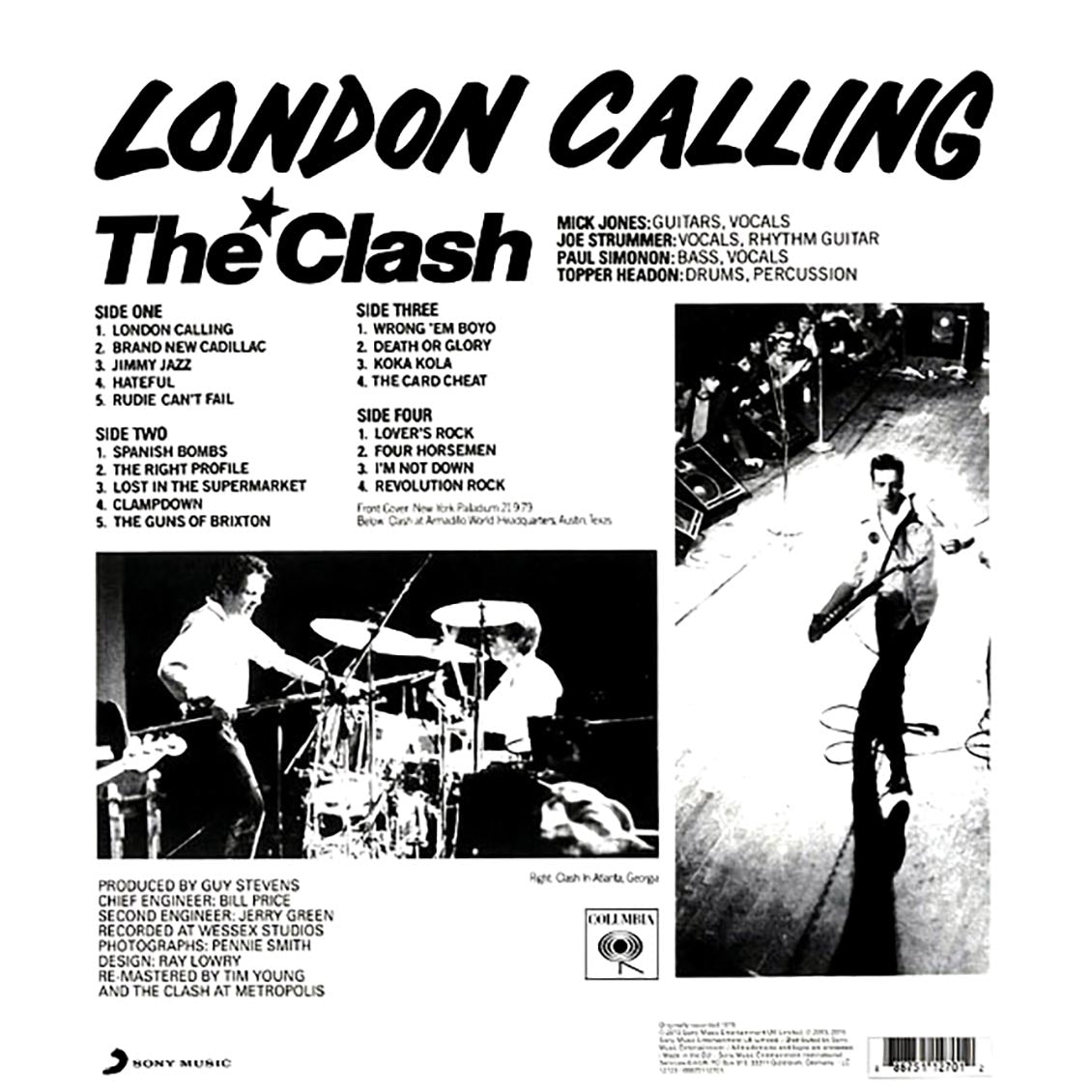 The Clash - London Calling (2LP 180g Vinyl Record) rear