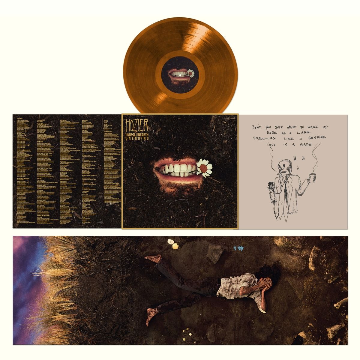 Hozier - Unreal Unearth Unending (LP Ltd. 140g Raw Ochre Vinyl Record) fold out 2