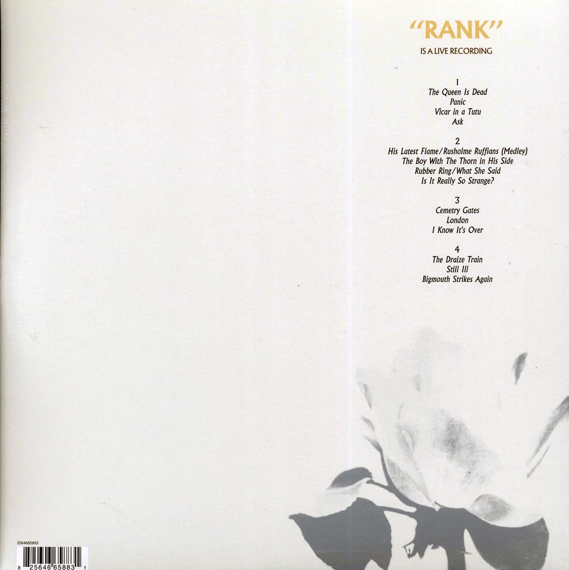 The Smiths - Rank (2LP 180g Vinyl Record, Poster) rear