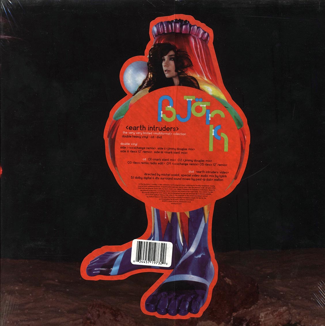 Björk – Earth Intruders (Limited Edition Box Set: 2x12" Vinyl, CD, DVD) rear