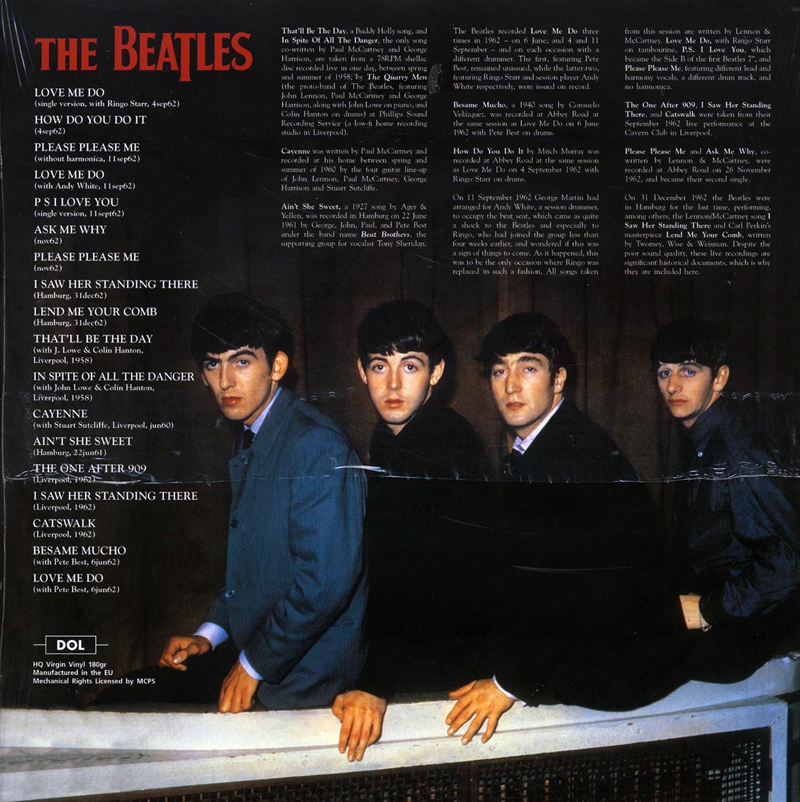 The Beatles - 1958-1962 (Limited Edition 180g Red Vinyl LP) rear