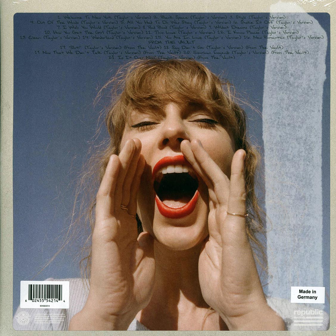 Taylor Swift - 1989 (Taylor's Version Crystal Skies Blue Vinyl Edition) (2LP) rear