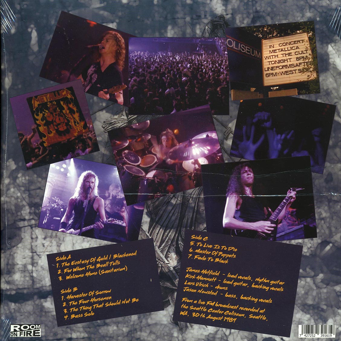 Metallica - Seattle '89 Volume 1 (Limited Edition Yellow Vinyl 2LP) rear