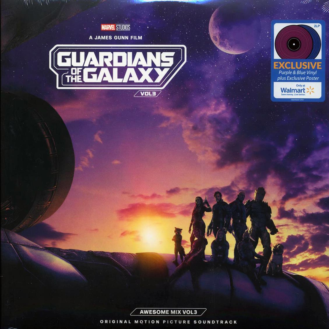 Guardians Of The Galaxy Volume 3 (2LP Ltd. Purple Blue Vinyl Record) front