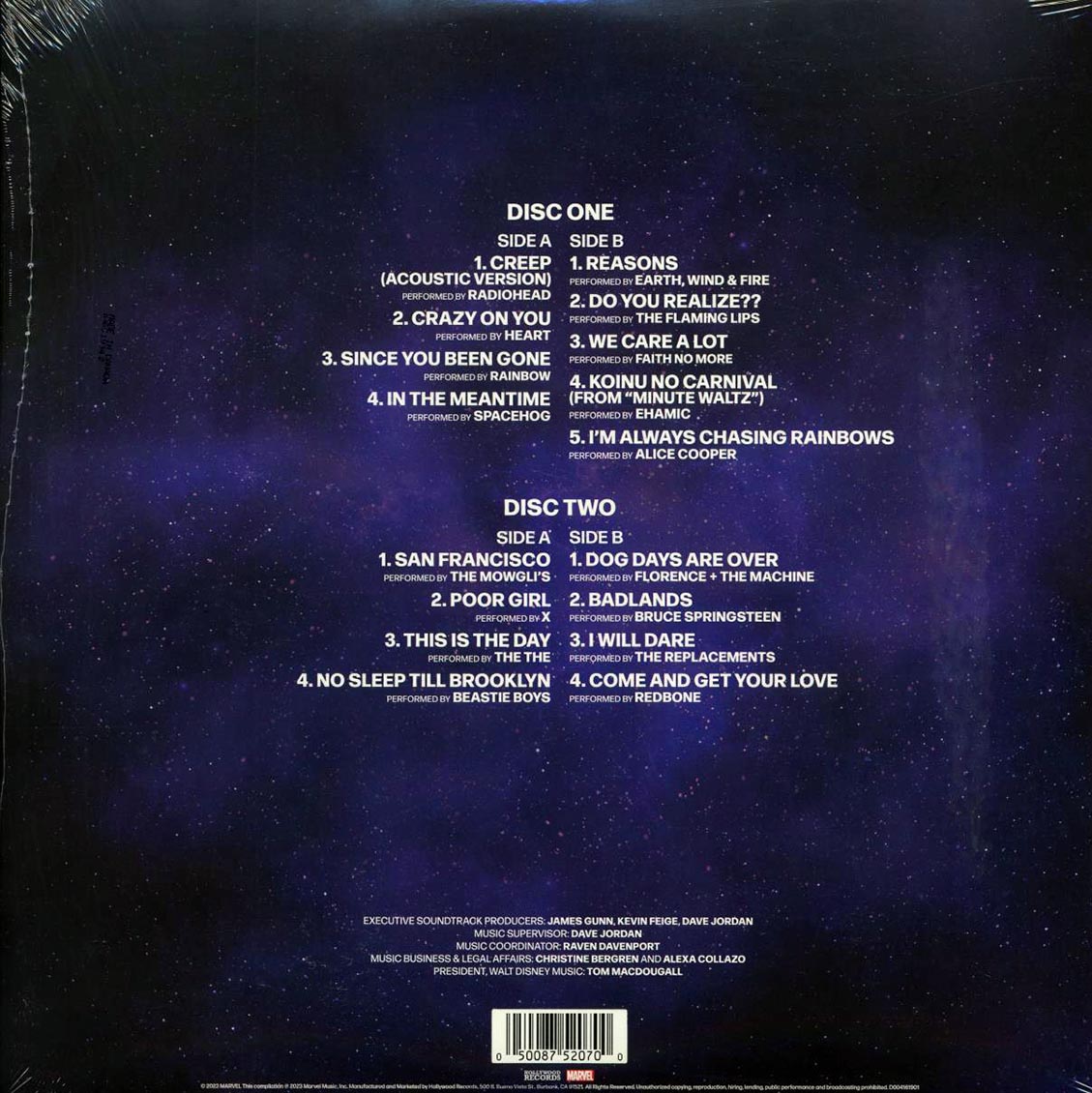 Guardians of the Galaxy Volume 3 – Awesome Mix Volume 3 (2LP Gatefold Vinyl) rear