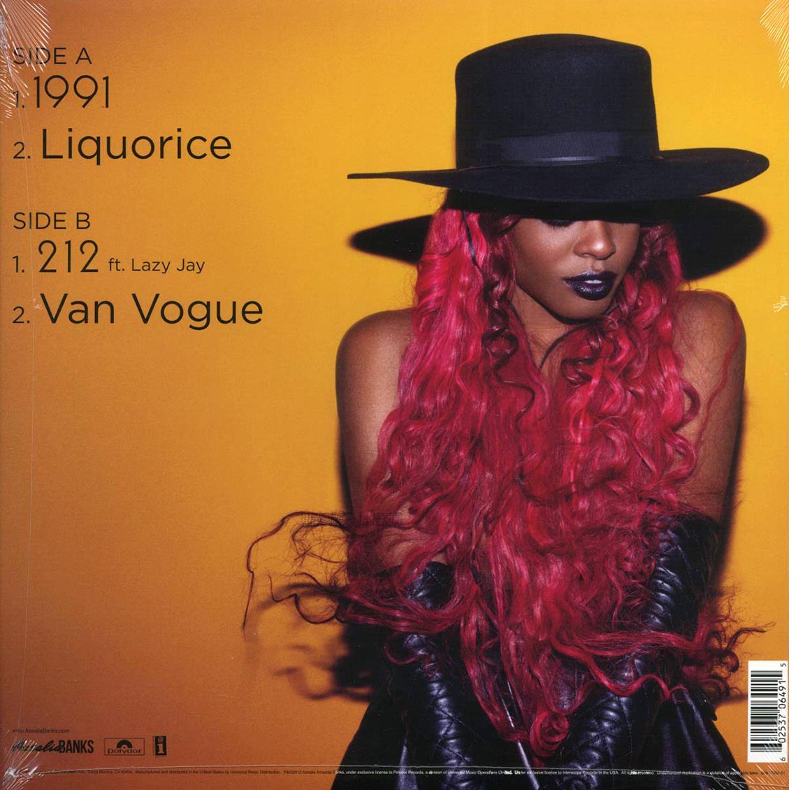 Azealia Banks – 1991 (12" Vinyl) rear