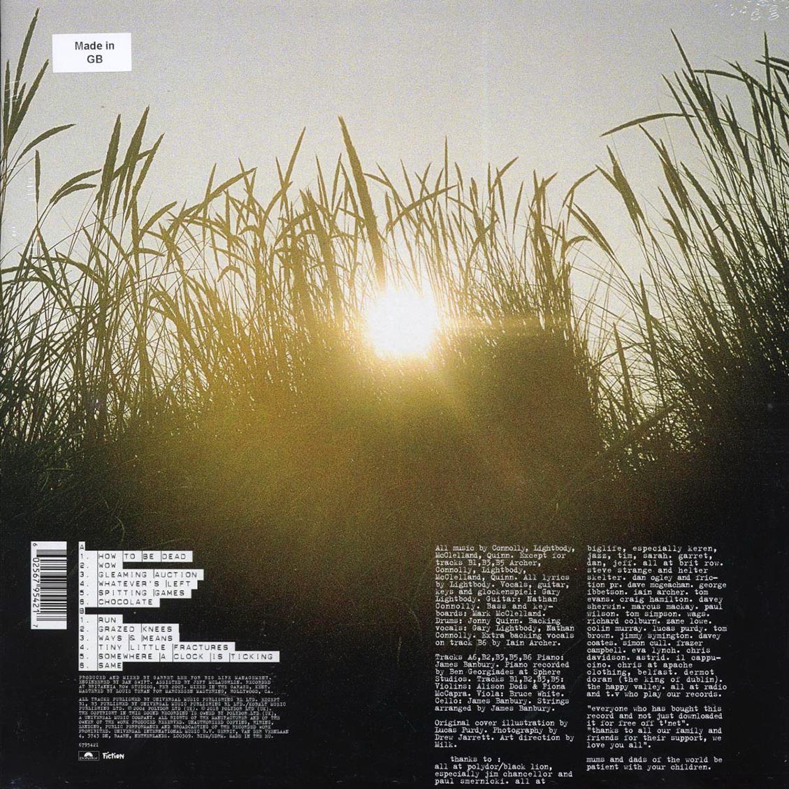 Snow Patrol – Final Straw (LP Vinyl Record) rear