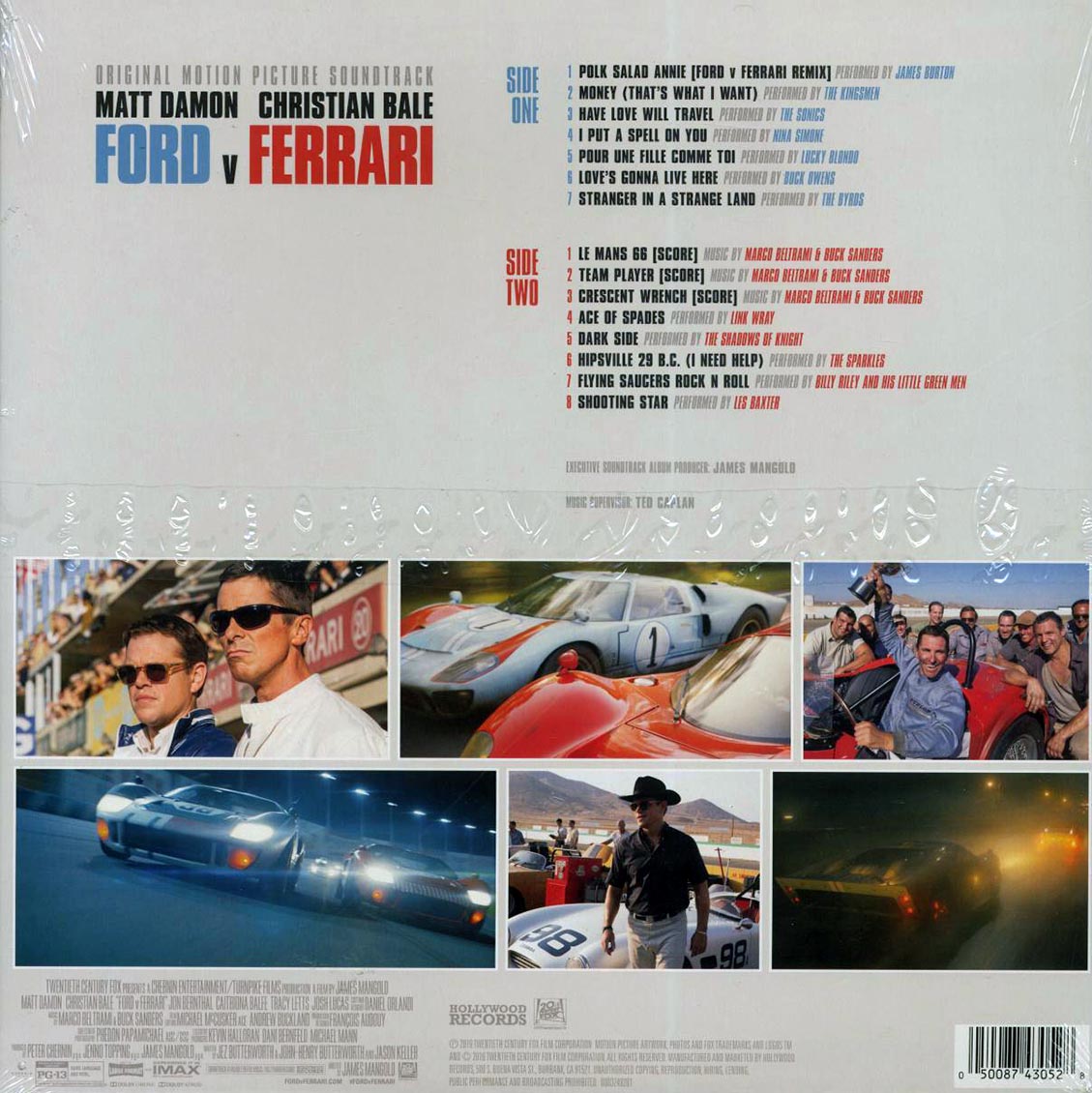 Ford v Ferrari - Original Motion Picture Soundtrack (Clear Vinyl LP) rear
