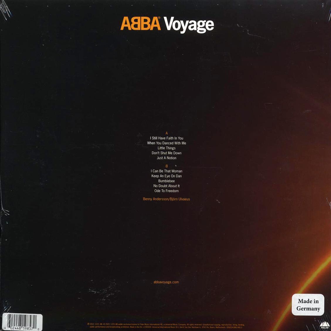 ABBA – Voyage (LP Vinyl Record) rear