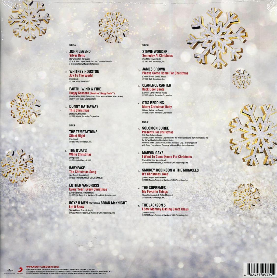 Now That’s What I Call R&B Christmas! (2LP Vinyl Compilation) rear