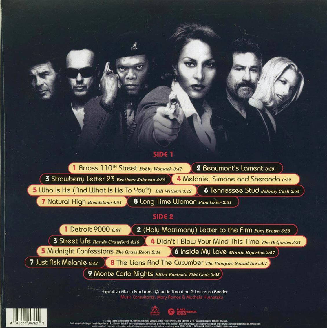 Jackie Brown – Music From The Motion Picture (LP Vinyl Record) rear