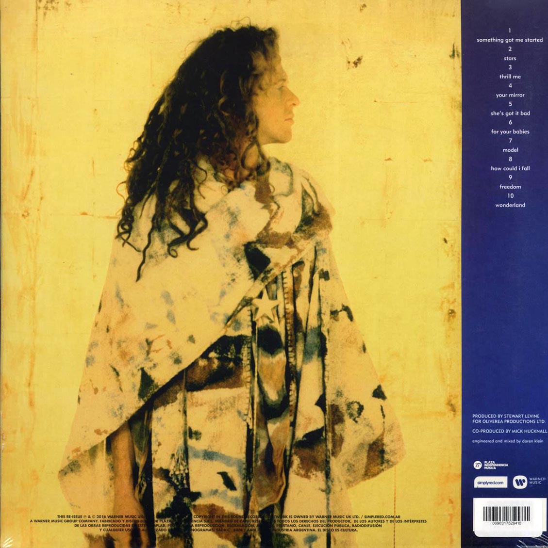 Simply Red – Stars (LP 25th Anniv. Remastered Vinyl Record) rear