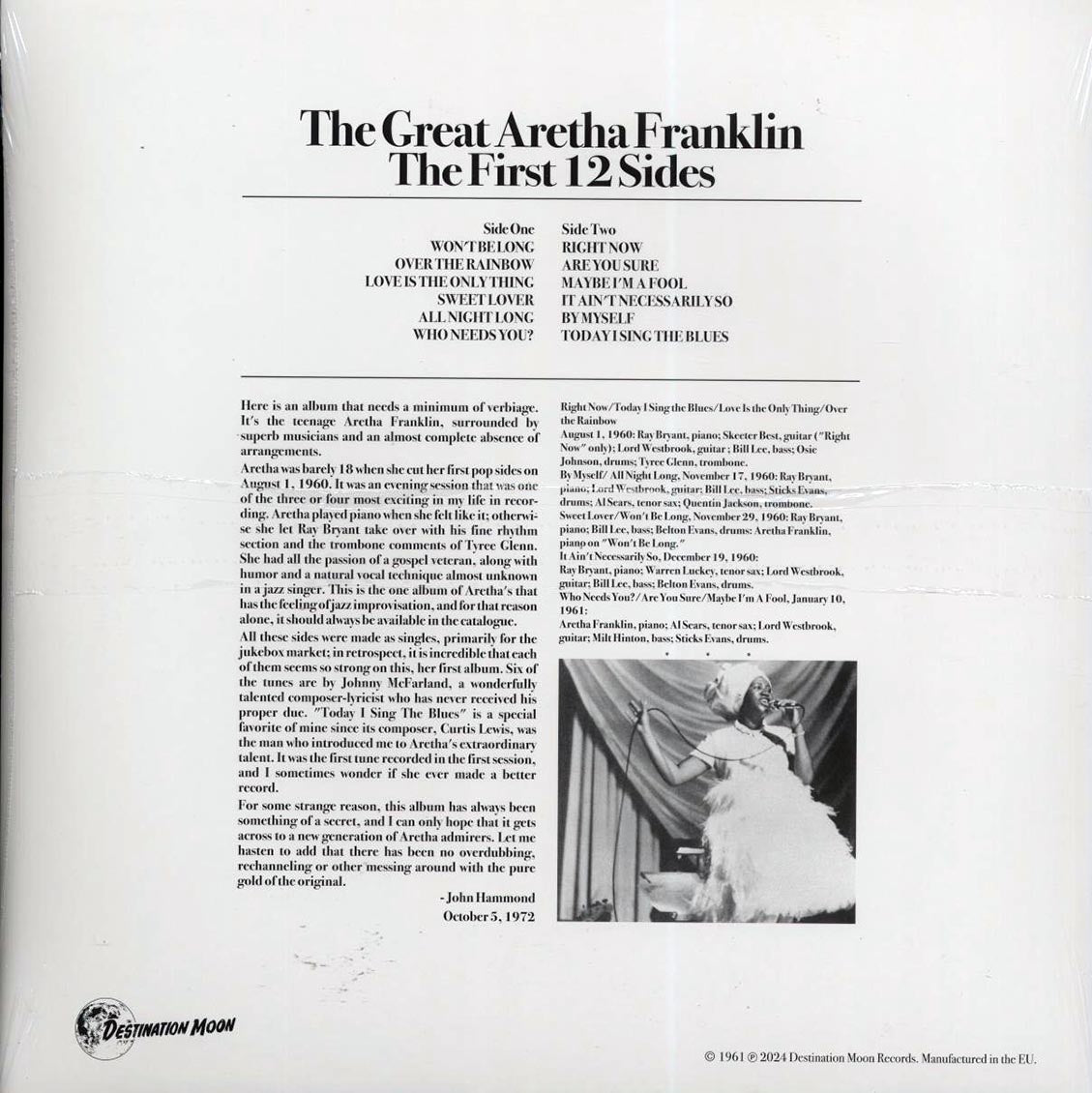 Aretha Franklin - The Great Aretha Franklin (Limited Edition Numbered Clear Vinyl LP) rear