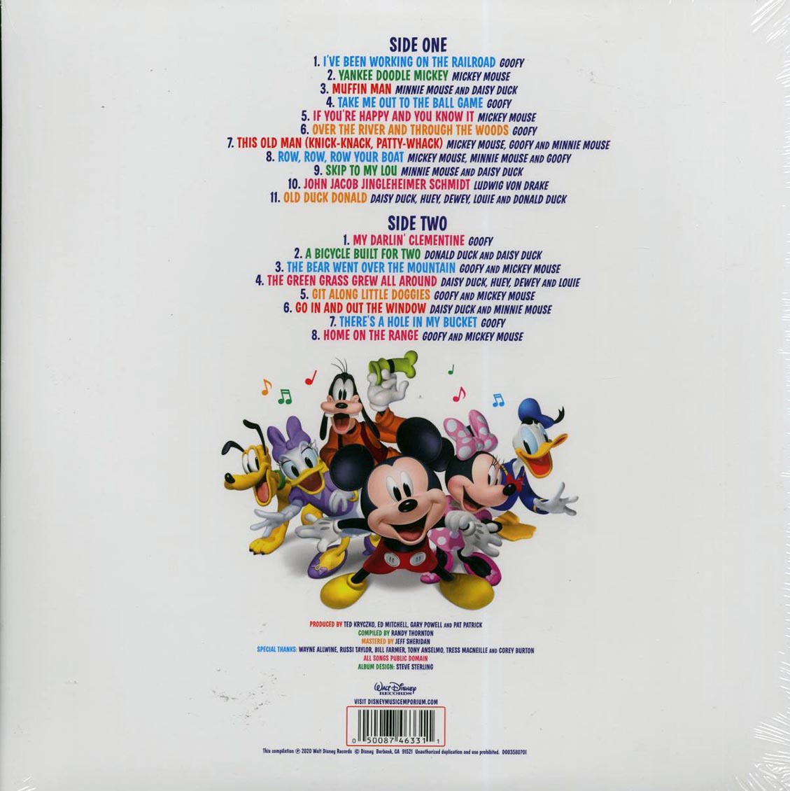 Disney - Childrens Favorites With Mickey And Pals (Red Vinyl LP) rear