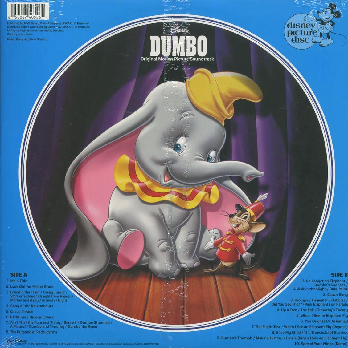 Dumbo - Original Motion Picture Soundtrack (Picture Disc Vinyl LP) rear
