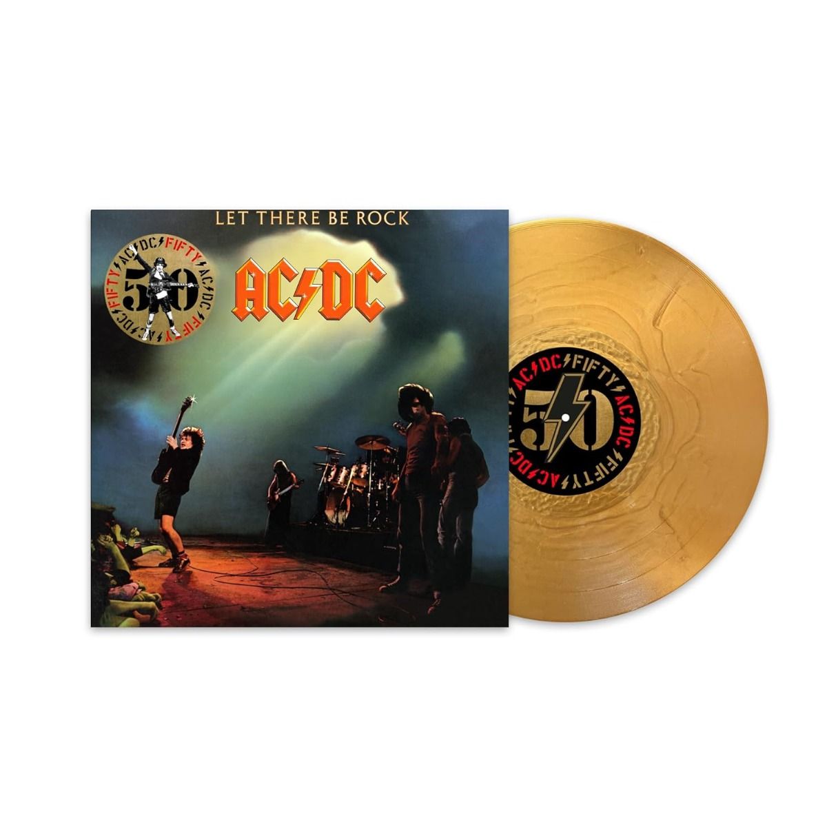 AC/DC - Let There Be Rock (50th Anniversary Edition, Gold Color Vinyl Record) vinyl