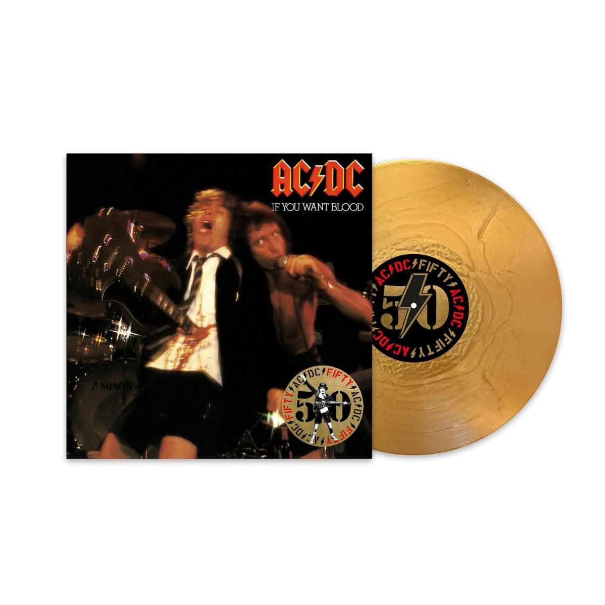 AC/DC - If You Want Blood You've Got It (50th Anniversary Edition, Gold Color Vinyl Record) vinyl