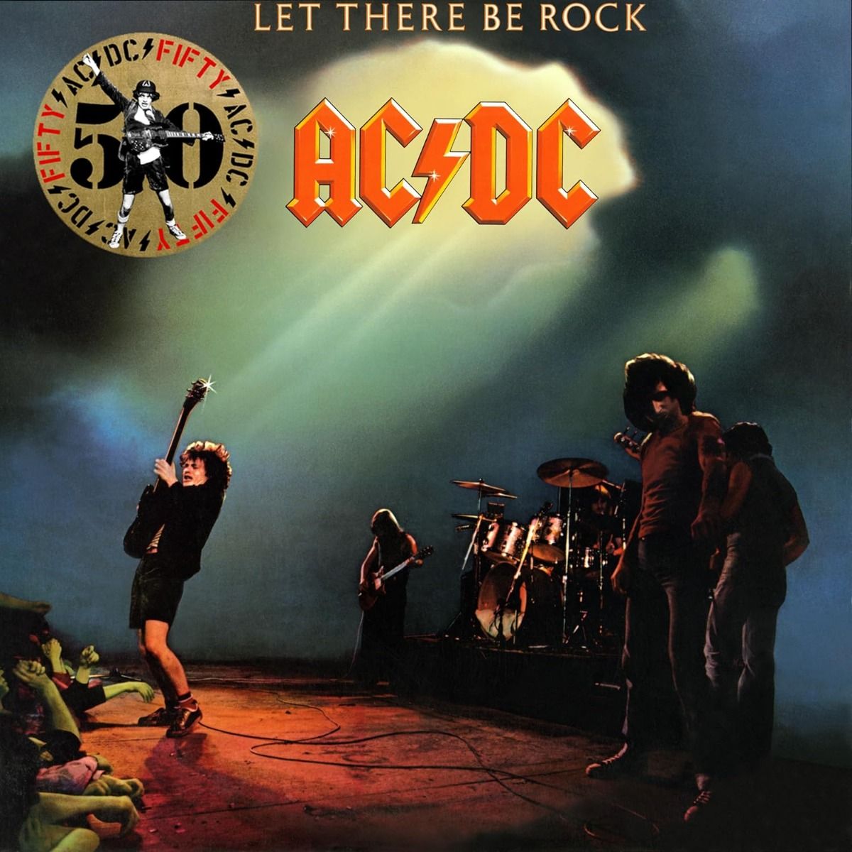 AC/DC - Let There Be Rock (50th Anniversary Edition, Gold Color Vinyl Record) front