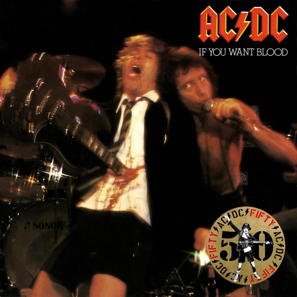 AC/DC - If You Want Blood You've Got It (50th Anniversary Edition, Gold Color Vinyl Record) front