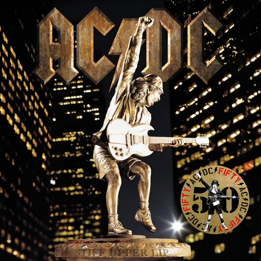 AC/DC - Stiff Upper Lip (50th Anniversary Edition, Gold Color Vinyl Record) front