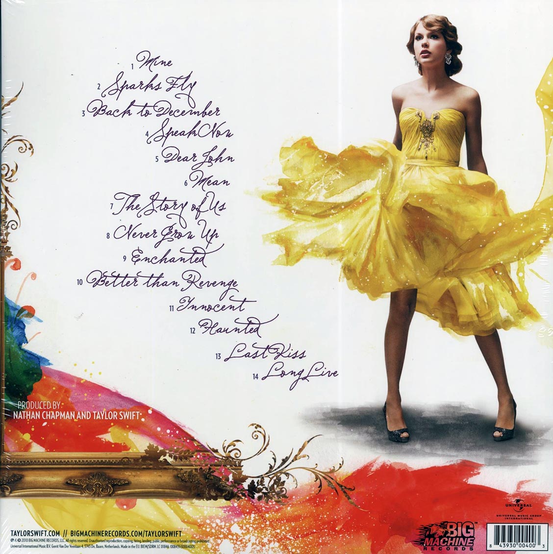 Taylor Swift - Speak Now (2LP 180g Vinyl Record) rear