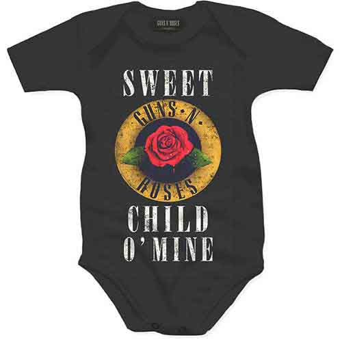 Guns N' Roses - Sweet Child of Mine Rose Baby Onesie (Black)