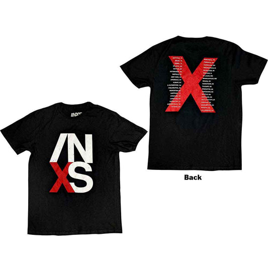 INXS - US Tour T-Shirt (Black with Back Print) front and back