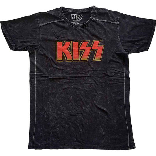 Kiss - Classic Logo (Washed Black)