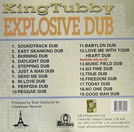 King Tubby - Explosive Dub (LP) Vinyl Record rear