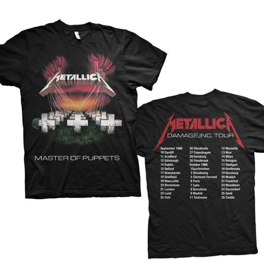 Metallica - Master of Puppets European Tour '86 (Black with Back Print)