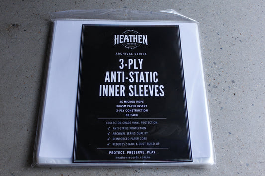 Heathen Records 3-Ply Anti-Static Inner Sleeves