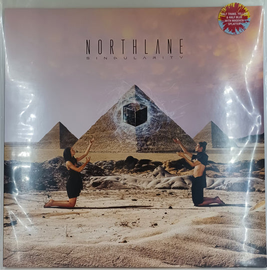 Northlane – Singularity (LP) Half Yellow, Half Blue With Magenta Splatter Vinyl Record front