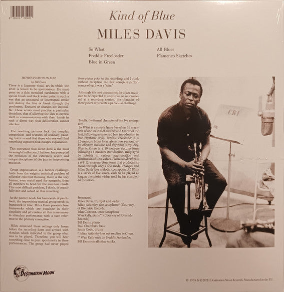 Miles Davis – Kind Of Blue (LP Vinyl Record) rear