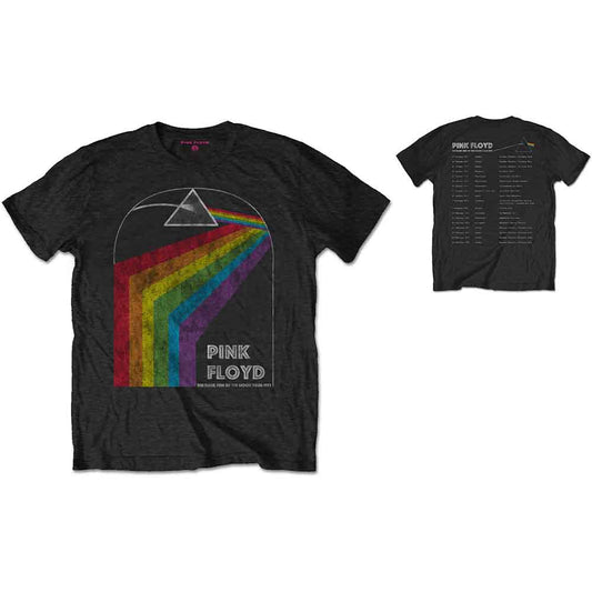 Pink Floyd - Dark Side of the Moon Tour 1972 T-Shirt (Black with Back Print) front and back