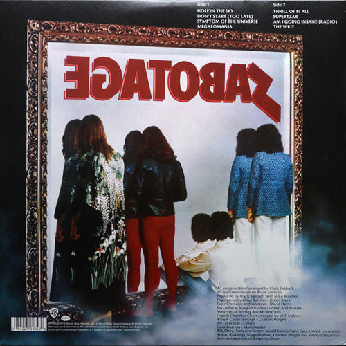 Black Sabbath – Sabotage (LP 180g Remastered Vinyl Record) rear