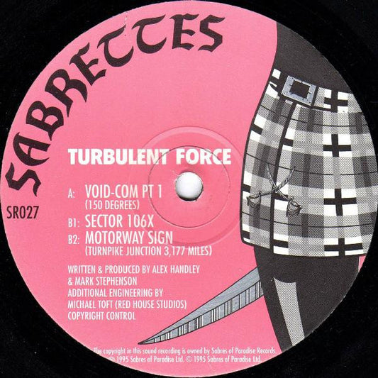 Turbulent Force - Void-Com Part One (12") Vinyl Record Label 1