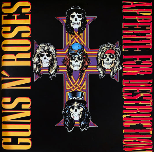 Guns N' Roses - Appetite For Destruction (2LP) (180 Gram, remastered Vinyl Record, hologram gatefold, limited slipcase) front