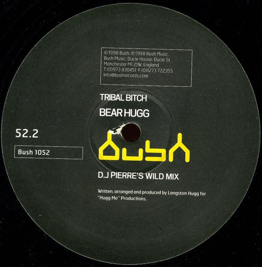 Tribal Bitch - Bear Hugg Vinyl Record Label 1