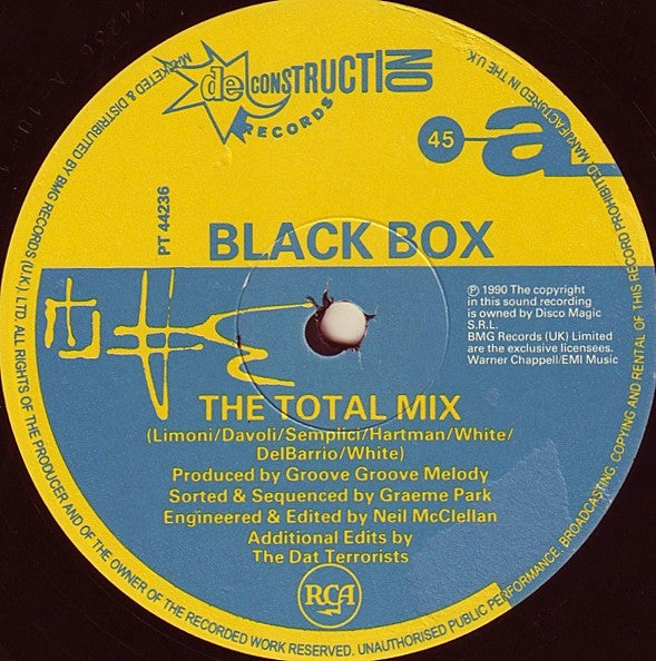 Black Box - Blackboxedtotalmix (12") Vinyl Record label 1